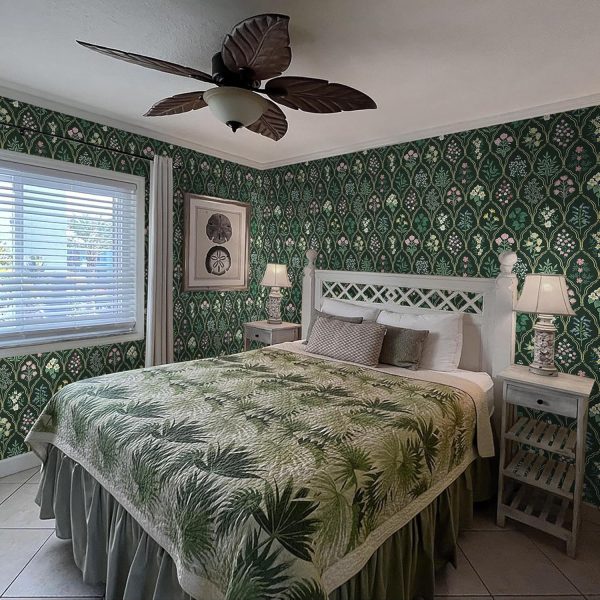 Dimoon 17.3''x78.7'' Peel and Stick Wallpaper Floral Contact Paper Vintage Wallpaper Green Pink Renter Friendly Waterproof Upgrade Embossed Self Adhesive Kitchen Bedroom Cabinet - Image 8