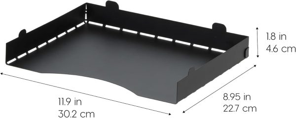 IRIS USA Metal Letter Tray Paper Organizer, 4 Pack, for Letter/A4 File Holder Paperwork Document, Stackable Desktop File Organizer Tray Paper Basket Rack for Office Supplies Home Work, Black - Image 2