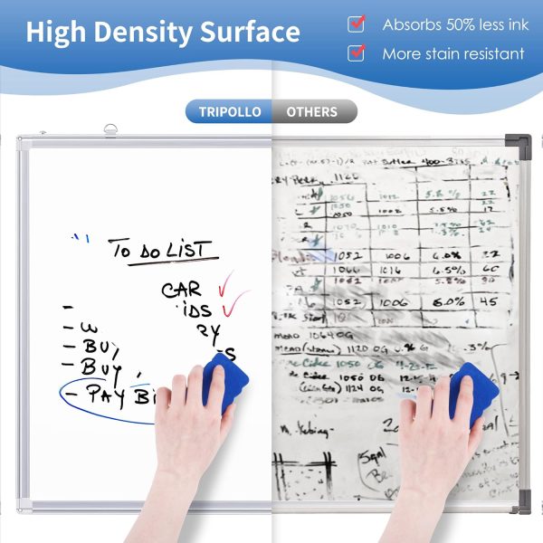 Magnetic Whiteboard Dry Erase, 48 x 36 inch Large White Board for Wall, Foldable Aluminum Frame Hanging Whiteboards for Home Classroom Office - Image 4