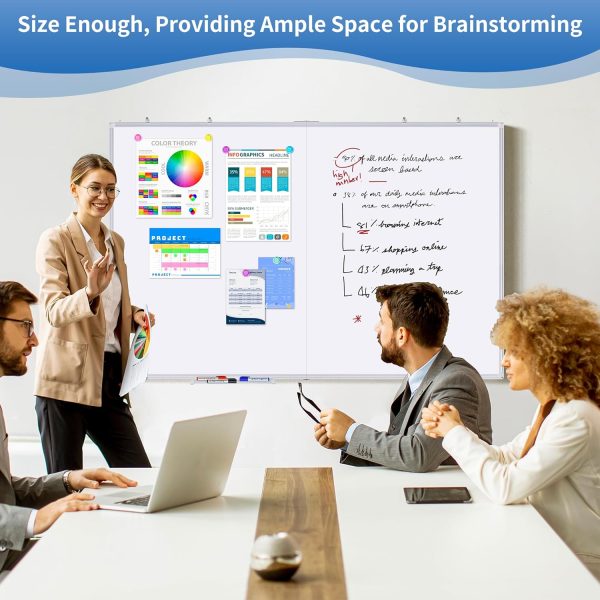 Magnetic Whiteboard Dry Erase, 48 x 36 inch Large White Board for Wall, Foldable Aluminum Frame Hanging Whiteboards for Home Classroom Office - Image 9