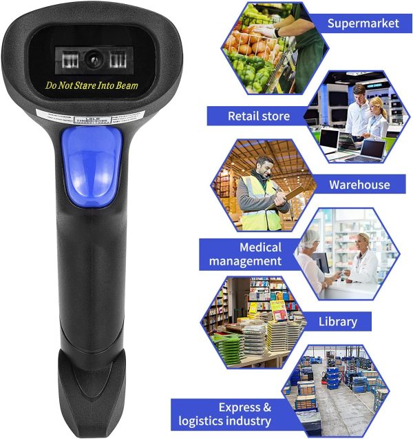 NetumScan USB 1D Barcode Scanner, Handheld Wired CCD Barcode Reader Supports Screen Scan UPC Bar Code Reader for Warehouse, Library, Supermarket - Image 5