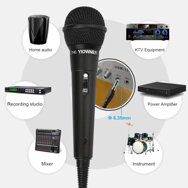 Wired Karaoke Microphone, Handheld for Singing, With 2.5m Cable, Vocal Dynamic Mic for Speaker, AMP, Mixer, DVD - Image 3