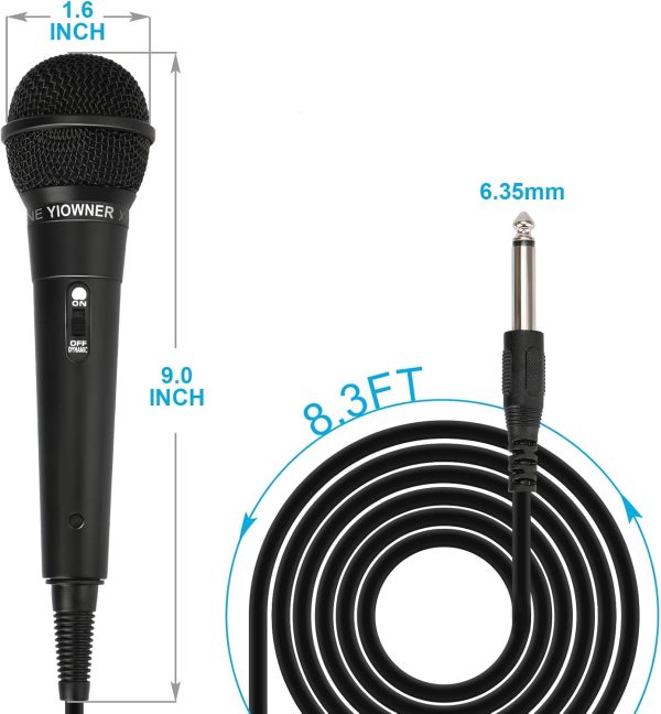 Wired Karaoke Microphone, Handheld for Singing, With 2.5m Cable, Vocal Dynamic Mic for Speaker, AMP, Mixer, DVD - Image 4